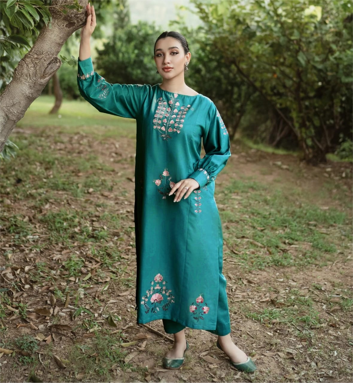 LAWN 2 PIECE | FULL HEAVY EMB UNSTICHED SUIT FOR SUMMER 2025