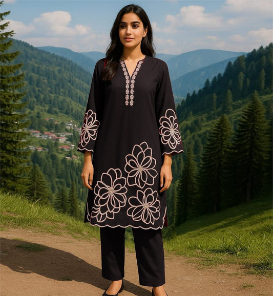 LAWN 2 PIECE | FULL HEAVY EMB UNSTICHED SUIT FOR SUMMER 2025